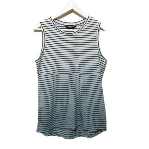 The North Face Striped Tank Top Womens Size S Full Length Flax Blend‎ Ombre Blue